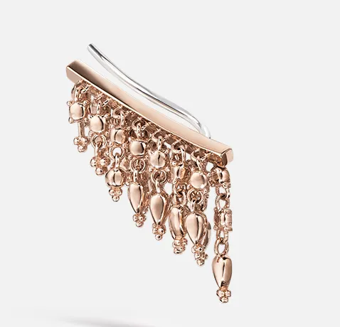 18mm Curved Tassel Bar Ear Climber Maria Tash Earrings