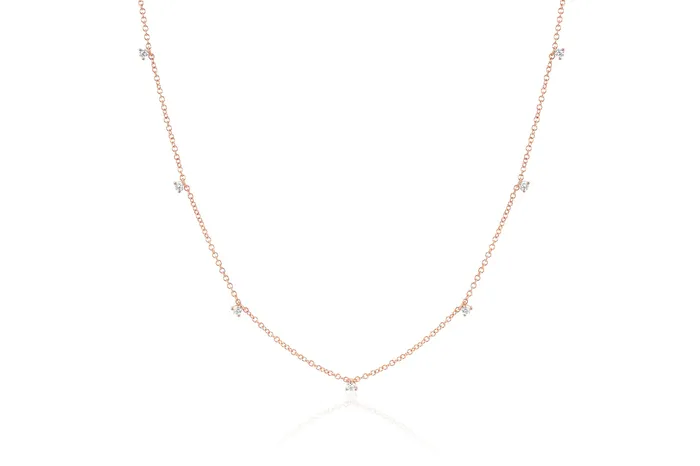 7 Prong Set Diamond Necklace ef collection Necklaces