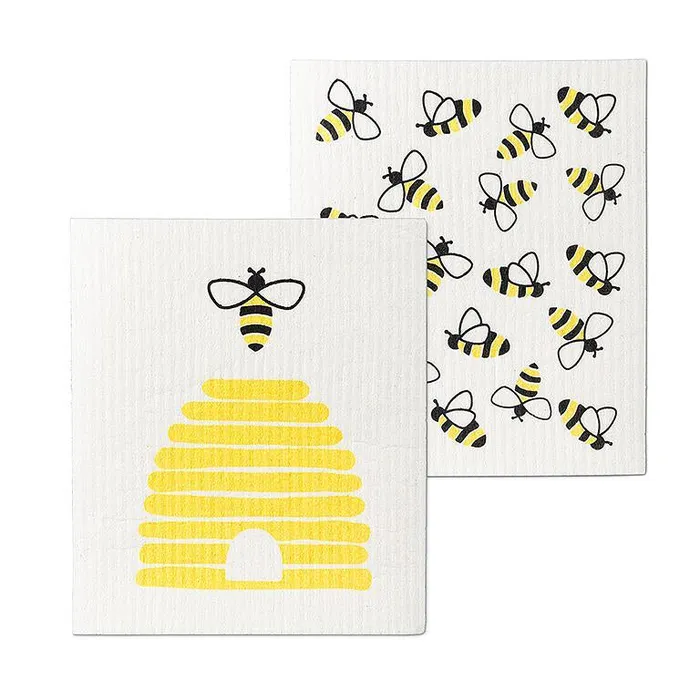 Abbott Earrings Bee Beehive Dishcloths Set2