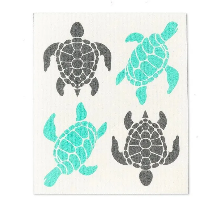 Abbott Earrings Sea Turtles Dishcloths Set2