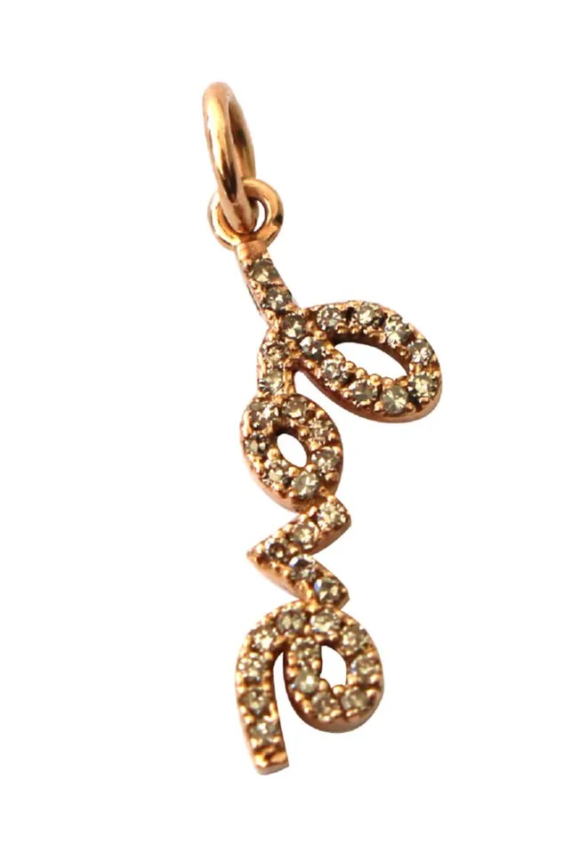 Alev Earrings Small Script Love Charm