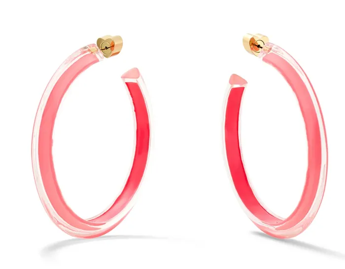 Alison Lou Jewels Medium Lucite Jelly Hoop Earrings Earrings