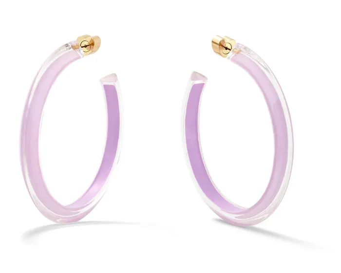Alison Lou Jewels Medium Lucite Jelly Hoop Earrings Earrings Alison Lou Jewels Medium Lucite Jelly Hoop Earrings Earrings