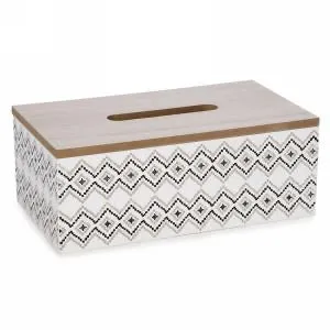 Attitudes Import Necklaces Tissue Box Black Natural Motif