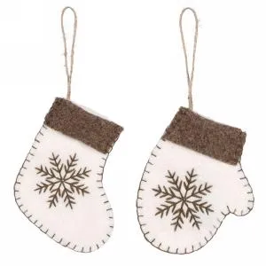 Attitudes Import Rings Brown White Ornament