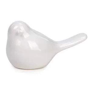 Attitudes Import White Ceramic Bird Decor Rings