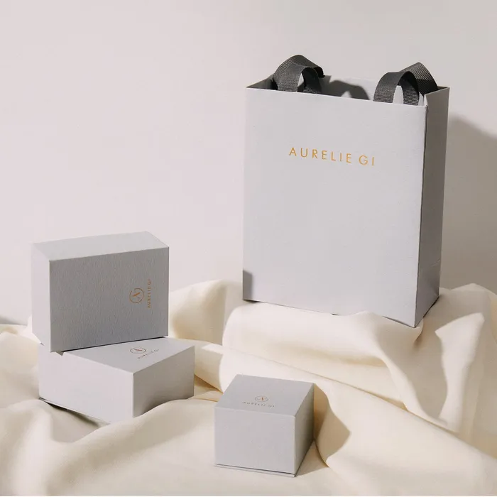 AURELIE GI Earrings MAILI Grooved Yellow Gold Single Huggie Hoop