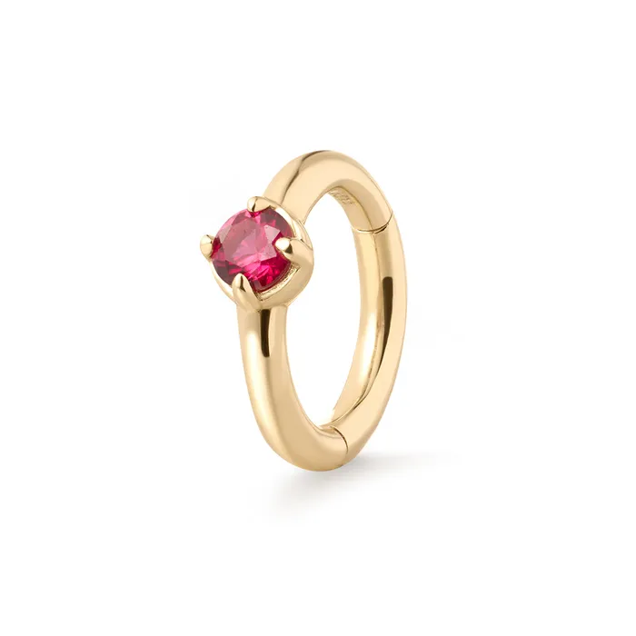 AURELIE GI JAYCEE Lab Ruby Clicker Earrings