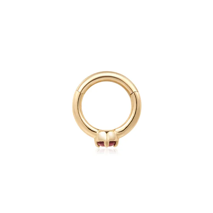 AURELIE GI JAYCEE Lab Ruby Clicker Earrings