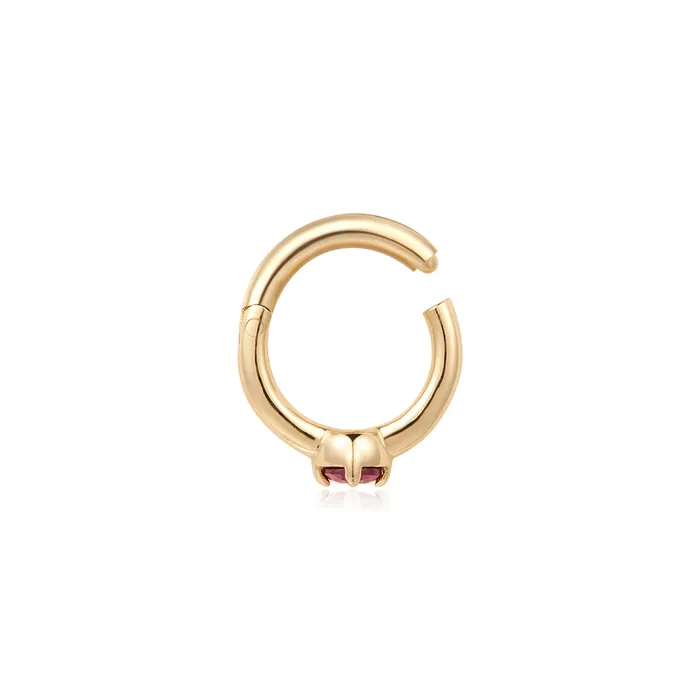 AURELIE GI JAYCEE Lab Ruby Clicker Earrings