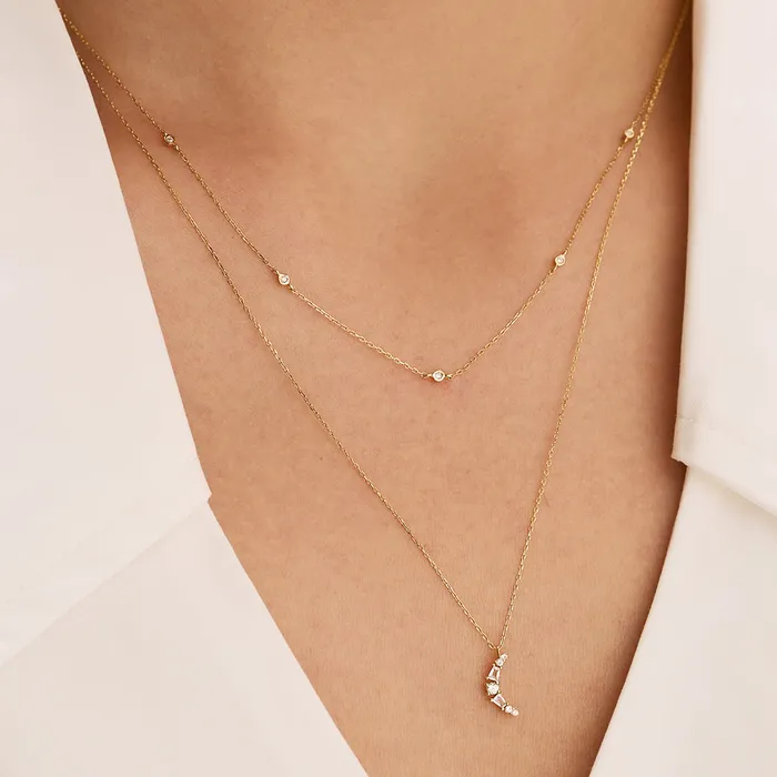 AURELIE GI Necklaces PHOENIX White Sapphire Necklace