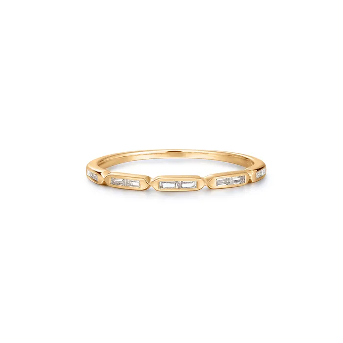 AURELIE GI Rings SOFIA Baguette White Sapphire Band