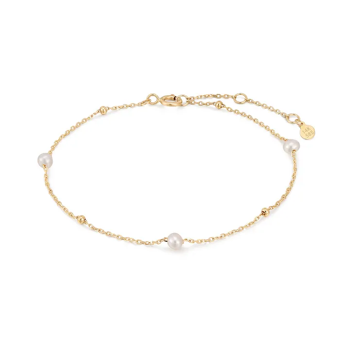 AURELIE GI TERESA Pearl and Gold Beaded Bracelet Bracelets