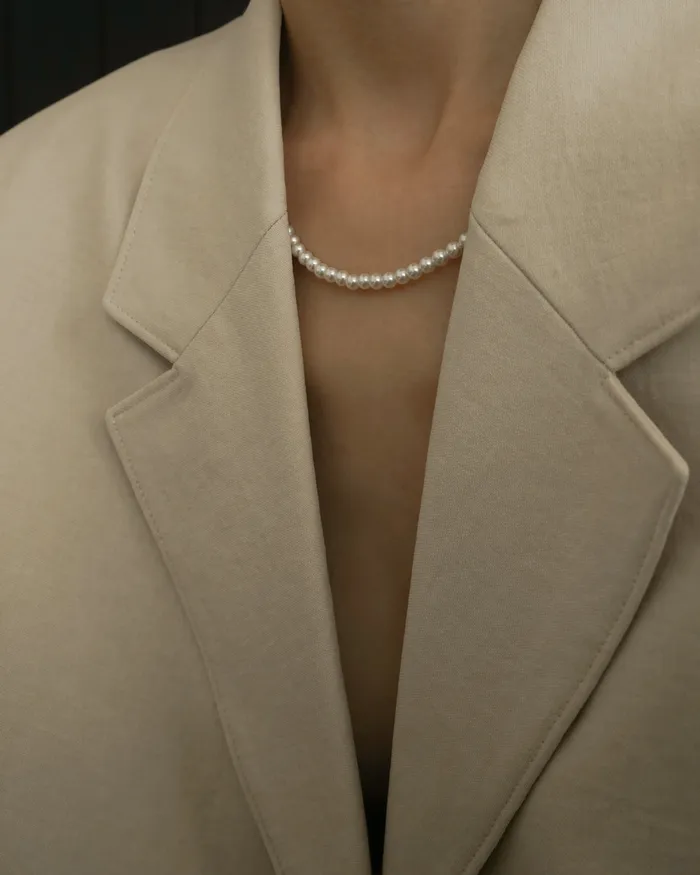 Ayaka Crystal Pearl Necklace MYJN Necklaces