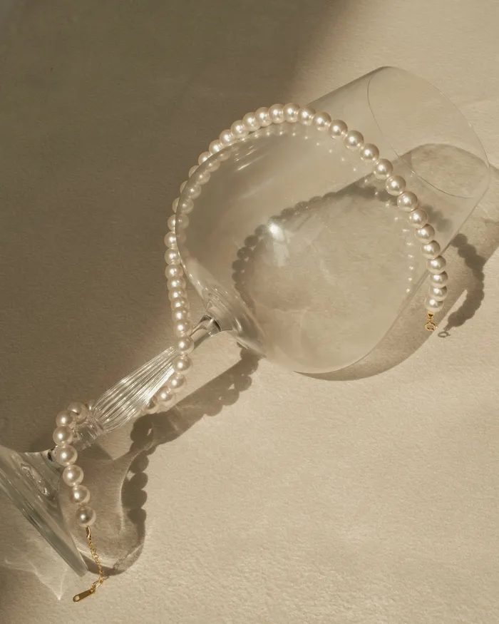 Ayaka Crystal Pearl Necklace MYJN Necklaces
