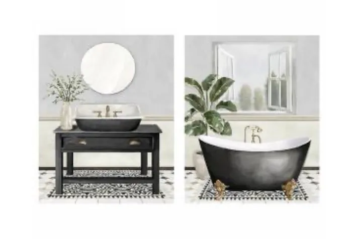 Bathroom Wall Art Attitudes Import Earrings