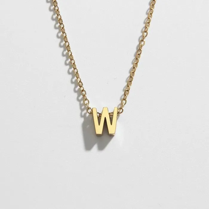 Biella Vintage Letter Necklace W Necklaces