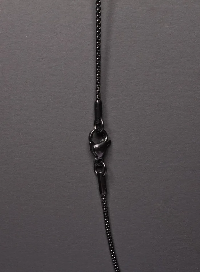 Black gunmetal plated stainless steel round box chain necklace for men We Are All Smith Necklaces