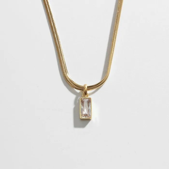 Bold Diamond Charm Necklace Biella Vintage Necklaces