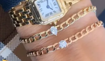 Bracelets Anita Ko CUBAN LINK BRACELET WITH ROUND DIAMOND CENTER
