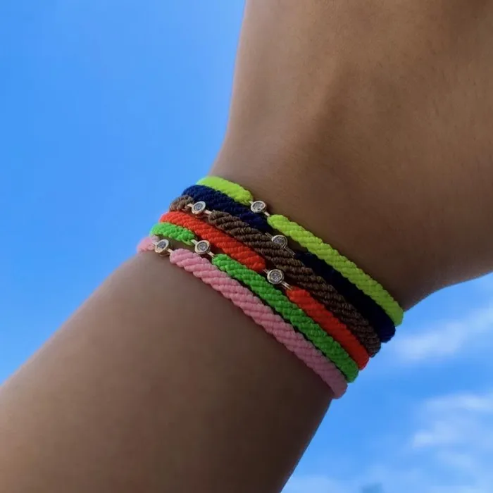 Bracelets Scosha CLASSIC DIAMOND BRACELET IN NEON YELLOW Bracelets Scosha CLASSIC DIAMOND BRACELET IN NEON YELLOW