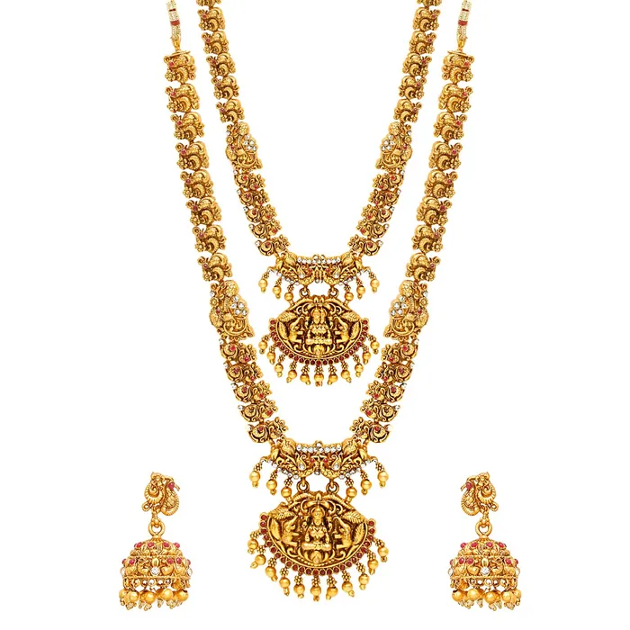 Bracelets Yellow Chimes Jewellery Set for Women Gold Plated Traditional Temple Jewelry Set Antique Necklace Set with Earrings and Maangtikka for Women and Girls JS 16 Yellow Chimes Bracelets Yellow Chimes Jewellery Set for Women Gold Plated Traditional Temple Jewelry Set Antique Necklace Set with Earrings and Maangtikka for Women and Girls JS 16 Yellow Chimes