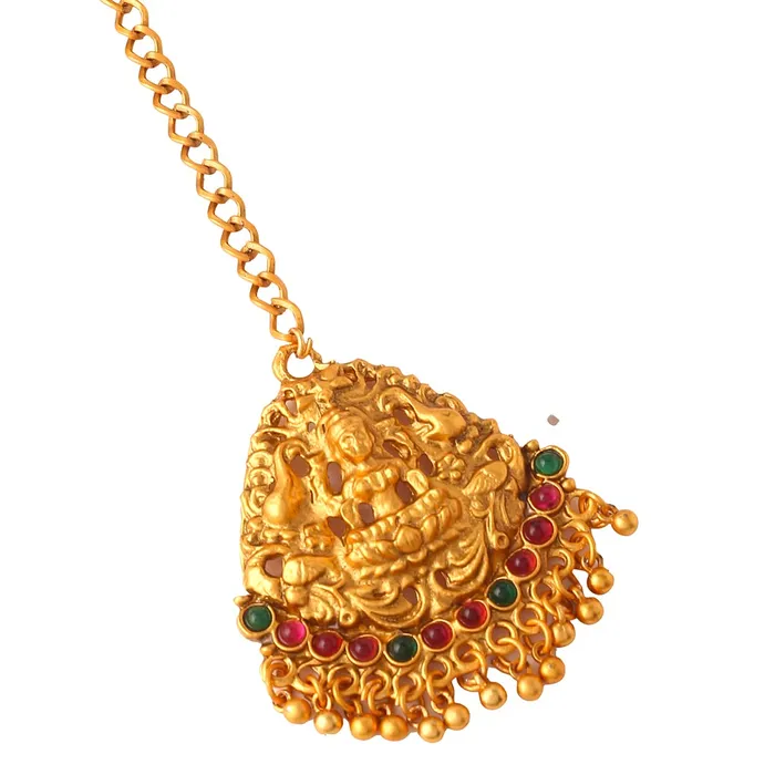 Bracelets Yellow Chimes Jewellery Set for Women Gold Plated Traditional Temple Jewelry Set Antique Necklace Set with Earrings and Maangtikka for Women and Girls JS 16 Yellow Chimes