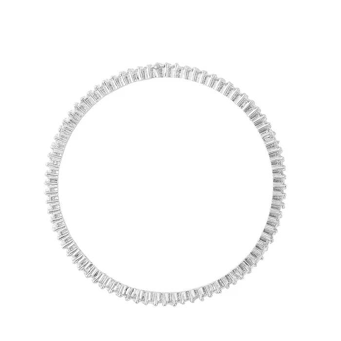 Bracelets Yellow Chimes Yellow Chimes Bangles for Women Girls Traditional American Diamond Bangles for women Silver Tone White AD Stone Bangles for girls Birthday Gift For girls women Anniversary Gift for Wife