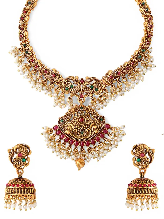 Bracelets Yellow Chimes Yellow Chimes Necklace Set For Women And Girls Traditional Jewellery set for women GoldPlated Temple Necklace Set StoneStudded Necklace Set For Women Girls Bracelets Yellow Chimes Yellow Chimes Necklace Set For Women And Girls Traditional Jewellery set for women GoldPlated Temple Necklace Set StoneStudded Necklace Set For Women Girls