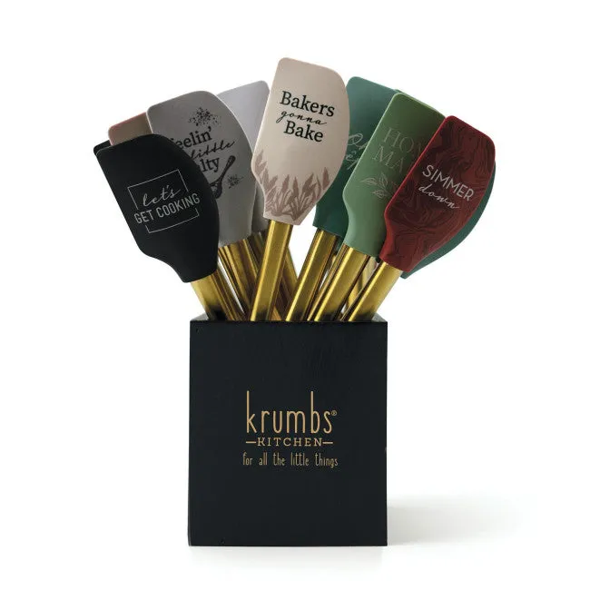 Canadian Gift Concept PreStyled Sets Assorted Silicone Spatulas w Gold Handle Canadian Gift Concept PreStyled Sets Assorted Silicone Spatulas w Gold Handle
