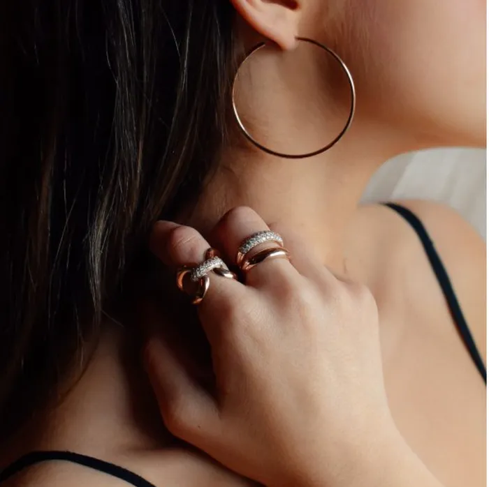Carbon Hyde Earrings 5cm Tube Hoops Carbon Hyde Earrings 5cm Tube Hoops