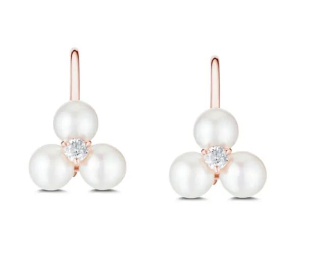 Carbon Hyde Earrings Tri Pearl Earrings
