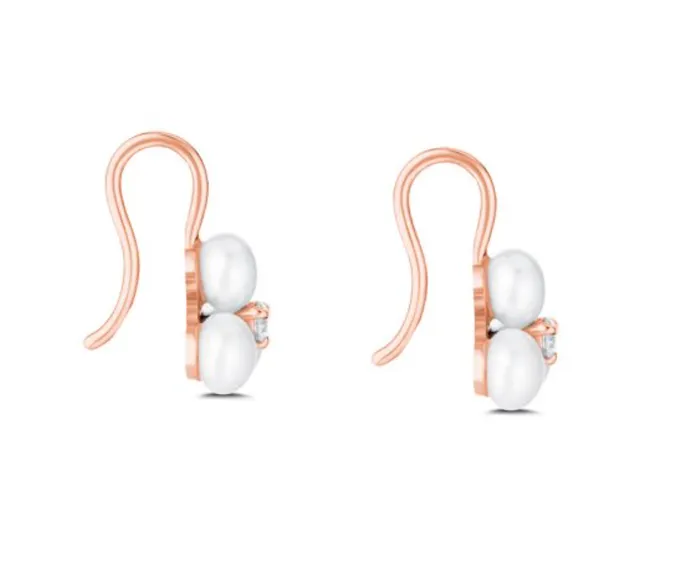 Carbon Hyde Earrings Tri Pearl Earrings