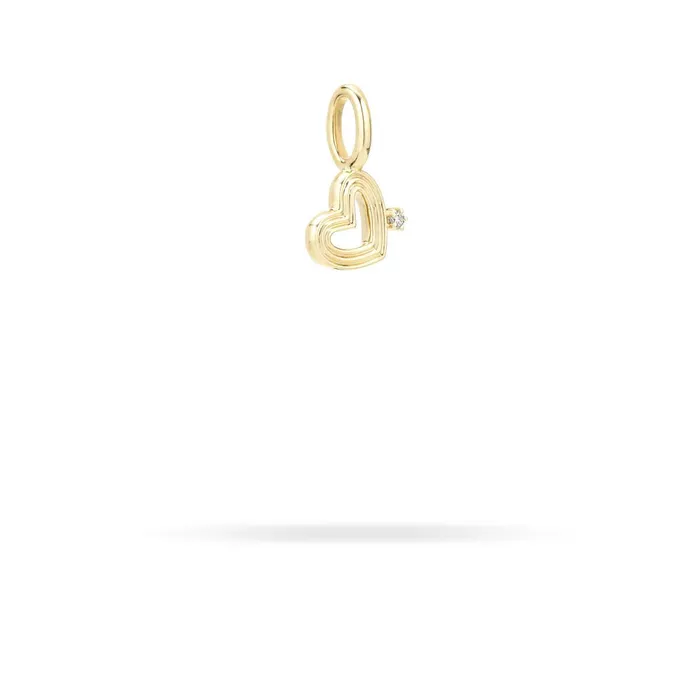 Charm Necklaces Adina Reyter Groovy Diamond Heart Mini Bead Charm