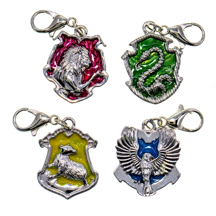 DAN Earrings Dangle Clips Harry Potter Houses Smooth 4 Pack