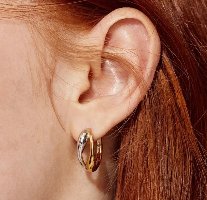 Double Chunky Steel Hoop Earrings Get Signatured Earrings Double Chunky Steel Hoop Earrings Get Signatured Earrings