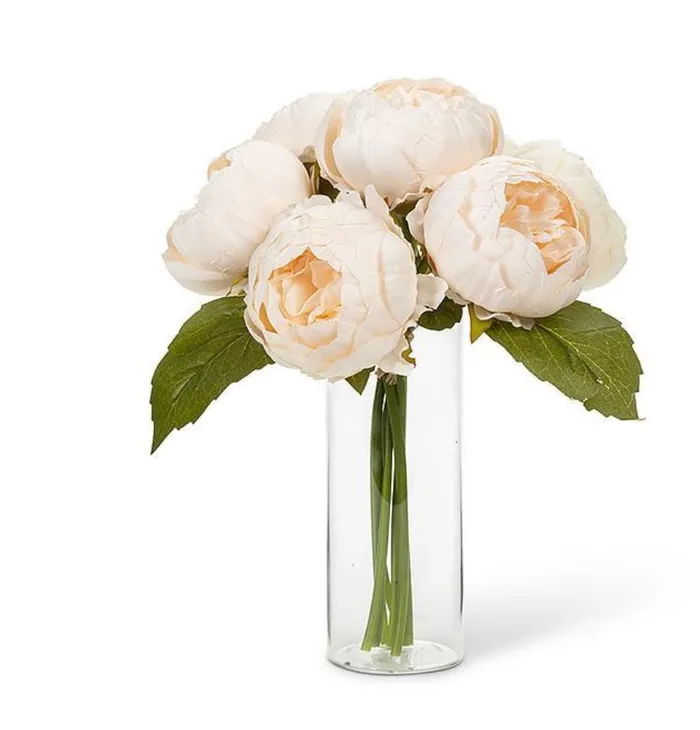 Earrings Abbott Full Peony Bouquet IvoryPeach