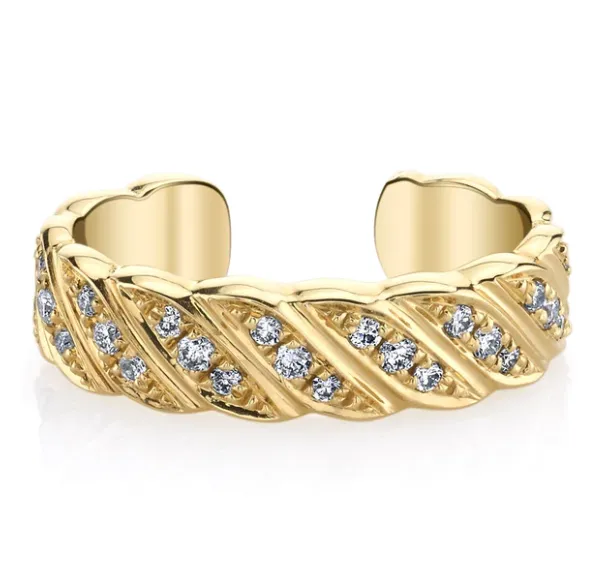 Earrings ANITA KO THIN DIAMOND BRAID EAR CUFF