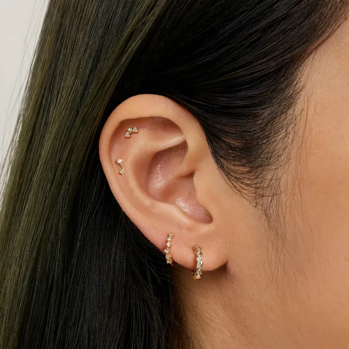 Earrings AURELIE GI BLAINE LabGrown Diamond Huggie Hoop