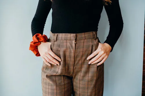 Earrings Barbays Orange Rust Scrunchie Barbays