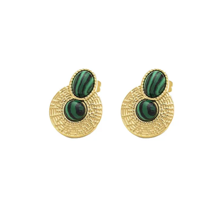Earrings Bijou 7bis Paris Asha Ohrringe Malachit Bijou 7bis Paris