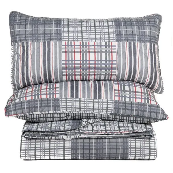 Earrings Daryl Grey Plaid Quilt Set Brunelli