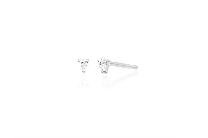 Earrings ef collection Mini Diamond Pear Stud Earring Earrings ef collection Mini Diamond Pear Stud Earring