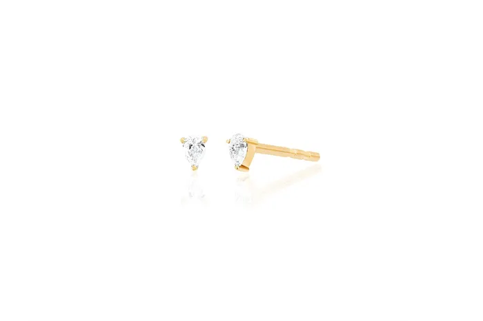 Earrings ef collection Mini Diamond Pear Stud Earring Earrings ef collection Mini Diamond Pear Stud Earring