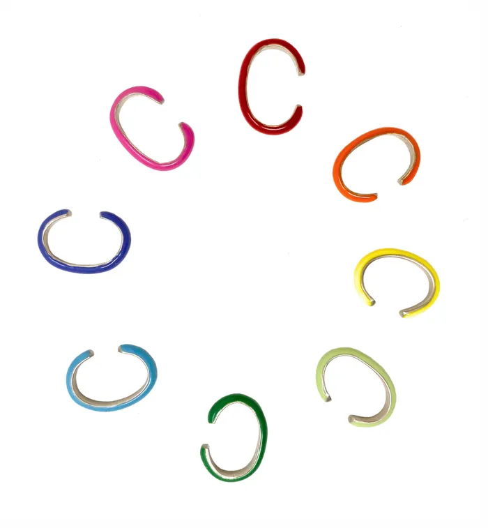 Earrings Fry Powers Unicorn Rainbow Enamel Ear Cuff
