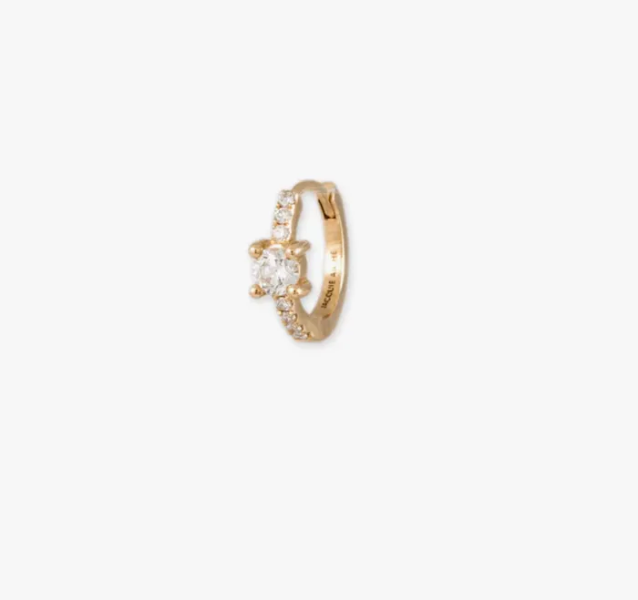 Earrings JACQUIE AICHE SMALL PRONG PAVE DIAMOND MINI HOOP
