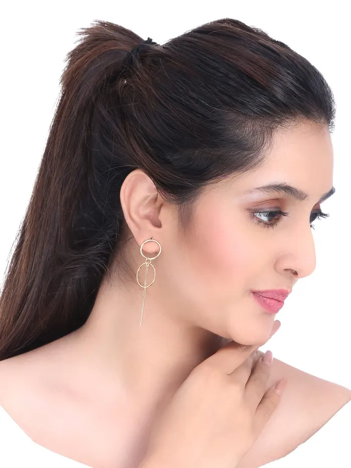 Earrings Kairangi Kairangi Combo Earrings for Women Set of 6 Pairs Gold Plated Geometric Shapes Stud Drop Earrings Set For Women and Girls