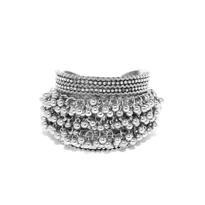 Earrings Kairangi Kairangi Silver Oxidised Bracelet for Women Oxidised Silver Ghungroo Cuff Traditional Tribal Kada Bangle Bracelet for Women and Girls Earrings Kairangi Kairangi Silver Oxidised Bracelet for Women Oxidised Silver Ghungroo Cuff Traditional Tribal Kada Bangle Bracelet for Women and Girls