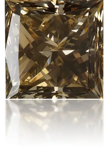 Earrings Langerman Diamonds Natural Brown Diamond Square 020 ct Polished