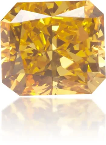 Earrings Langerman Diamonds Natural Orange Diamond Square 031 ct Polished
